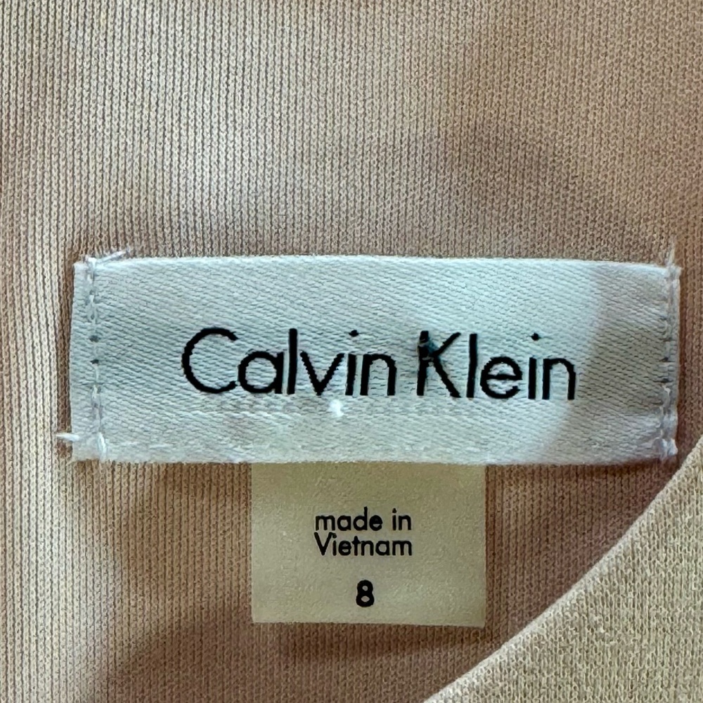 NWT Calvin Klein Cold-Shoulder Lined Sheath Dress Blush (8) - Picture 8 of 17
